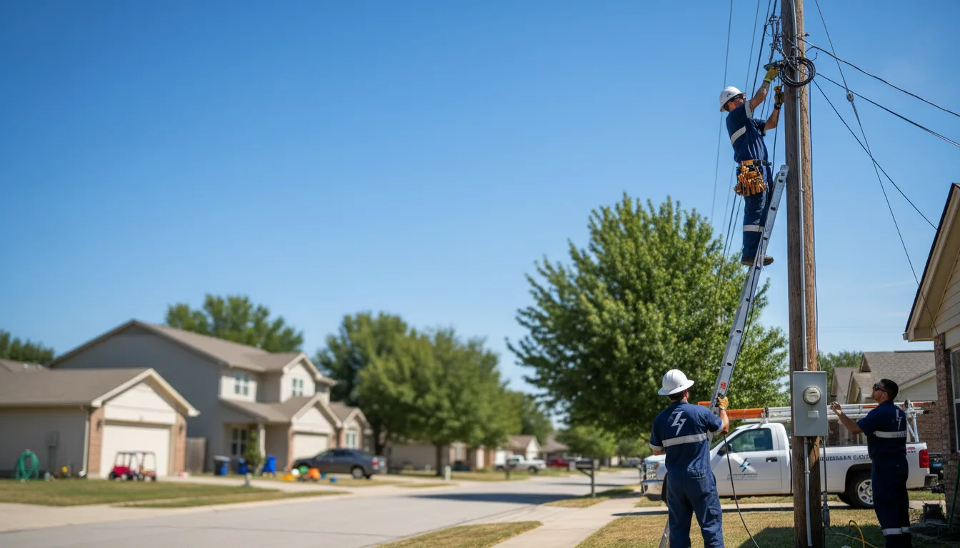 Residential electrician providing installation services in Hanna City, IL